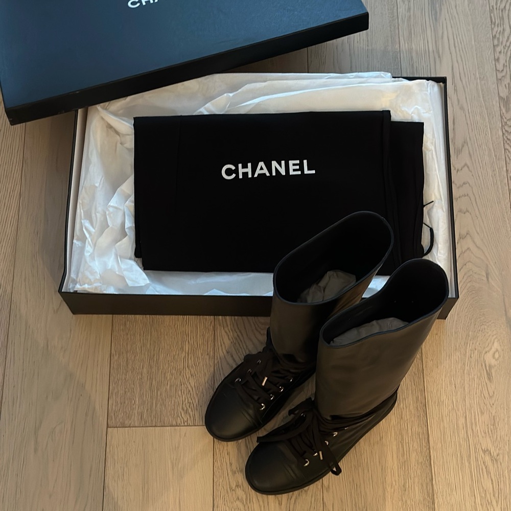 Chanel Lace up Boots - Picture 2 of 4